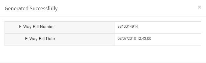Topaz_Web_Consolidated e-way bill successfully generated